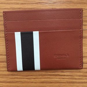 Shinola Detroit Striped Five Pocket Card Case